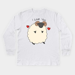 I Love You Ram Kids Long Sleeve T-Shirt